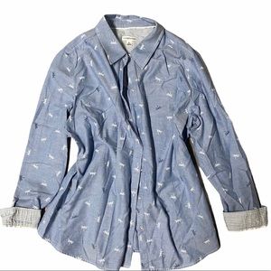 Button Down with Dragon Fly Detailing